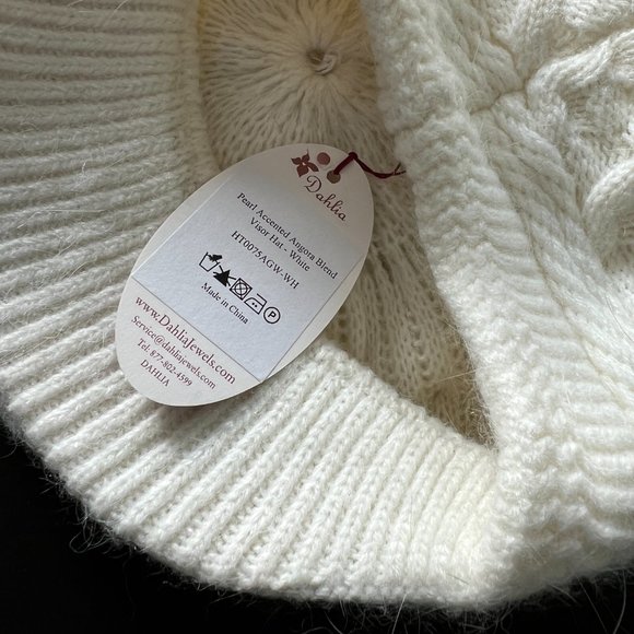 DAHLIA Women's OSFM Angora Blend Knitted Visor Hat NWT - Picture 4 of 7